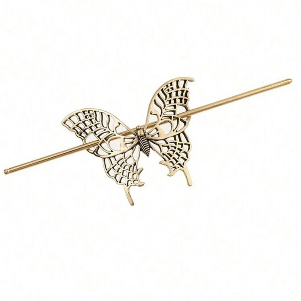 Cottagecore Butterfly Gold Tone  Hair accessory with matching hair hair …